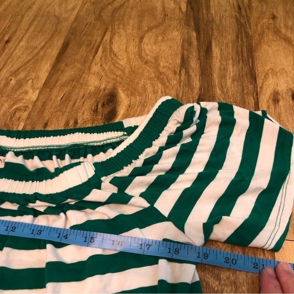 Lane Bryant Striped Green White Top T Shirt Size 14/16 Elastic Shoulder - Picture 4 of 5